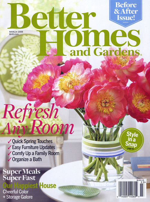 Betsy Fein in Better Homes and Gardens, March 2008